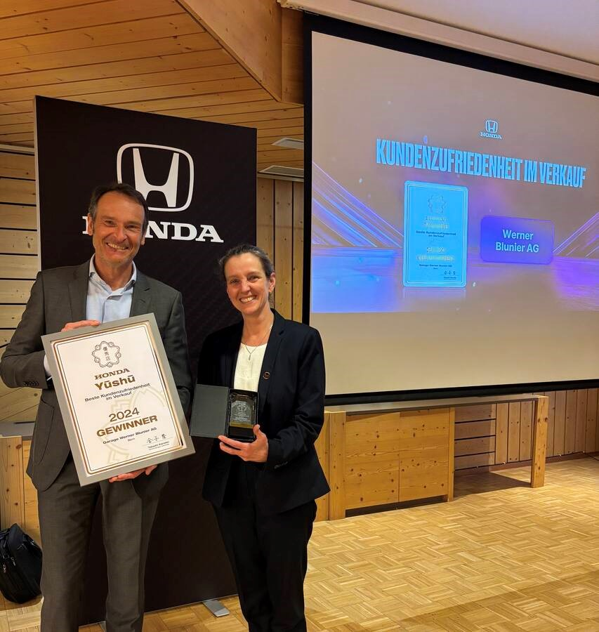 Vier Schweizer Honda Händler mit Yūshū-Awards ausgezeichnet